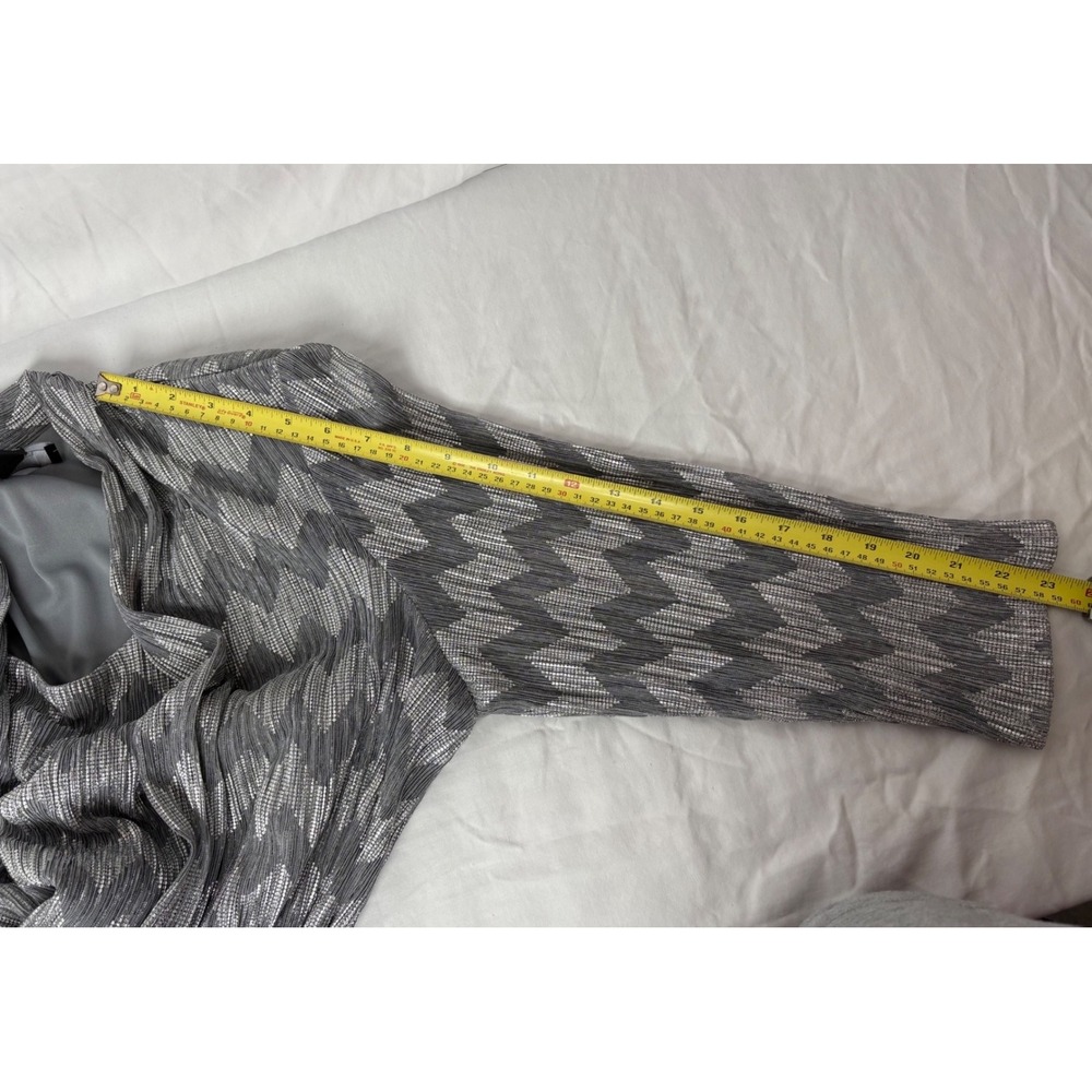 R&M Richards 2 Pc Metallic Pantsuit Set Silver Gray Plus 14W Formal Evening‎ MOB - Picture 13 of 16